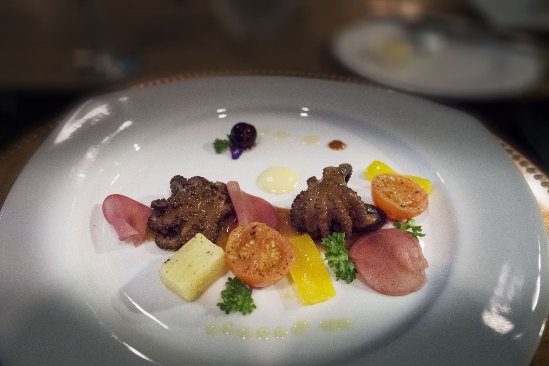 mesquite-grilled baby octopus